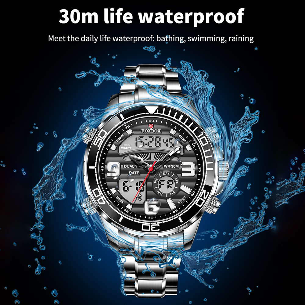 LIGE Luxury Chronograph Mens Watches - Waterproof & Stylish