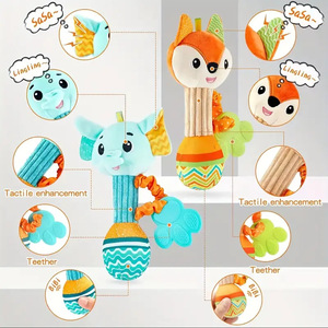 Juguete Sensorial Colgante para Cuna, Sonajero de Peluche para Bebés de 0 a 1 Año, Campana de Mano Calmante para Bebés, Juguete Educativo Temprano - Product Image 5