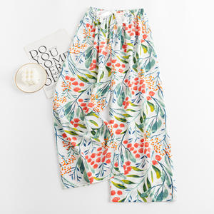 Bas minces anti-rides à séchage rapide pour femmes, été, printemps, taille Cartoon Plus Wear Pants Pajama Print Loose Comfortable Cute Full - Product Image 3