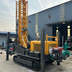 400m Profundidade de Água Furo Broca 92kw Diesel Motor DTH <span class=keywords><strong>Rock</strong></span> Rig Máquina Mina Broca Buraco Máquina Alto Desempenho à venda - Product Image 1