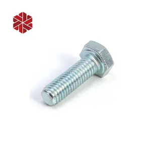 Galvanized Steel Full Threaded Hexagon Bolts Screw Nuts Astm M8 M16 Zinc Plated Fasteners Nuts And Bolts 5/8" Boulon Classe 4.8