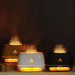 Kinscoter ngọn lửa ánh sáng khuếch tán hương thơm siêu âm muối đá dẫn hương liệu phòng thơm tạo độ ẩm phun - Product Image 2