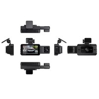 Caméra embarquée triple Relee Factory 1080P pour véhicules, enregistrement en boucle, 3 canaux pour l'avant et l'arrière, vision nocturne IR, connectivité Wi-Fi