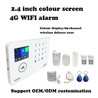 Système d'alarme anti-intrusion portable WiFi et 4G en ABS pour la maison, contrôle via l'application Tuya, fonction SOS, résistant à l'eau, détecteur de mouvement PIR 433Mhz, sonnette