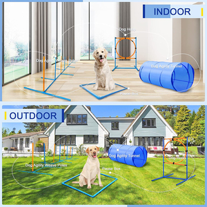 Equipo de entrenamiento para perros al aire libre, estacas de salto para entrenamiento de ejercicio para perros, equipo de agilidad para perros deportivos, suministros para mascotas - Product Image 2