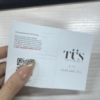 Carte de testeur de parfum de forme spéciale de taille personnalisée cartes d'échantillons de parfum pour vaporisateur de parfum de 2ml/3ml