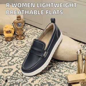 Mocasines de Cuero Genuino para Hombre, Zapatos Planos Sin Cordones, Transpirables, Ligeros, con Suela de Goma, Calzado Informal para Oficina y Caminar - Product Image 2