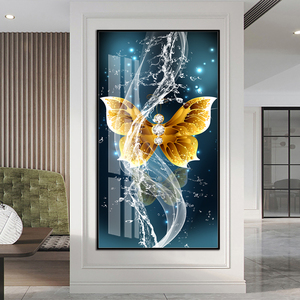 Stile Nordic farfalla oro pittura a farfalla arte della parete <span class=keywords><strong>di</strong></span> arte nordica per la decorazione della camera da letto pittura <span class=keywords><strong>di</strong></span> cristallo porcellana - Product Image 4