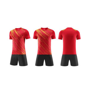 Set uniforme da calcio della squadra di calcio giovanile di marca personalizzata dalla fabbrica girocollo a manica corta divisa da calcio uniforme da allenamento - Product Image 2