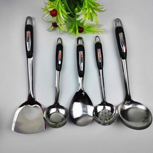5pcs Plastic Non-Stick Flexible Kitchenware <b>Set</b> with Kitchen <b>Spatula</b> Soup Spoon Frying <b>Spatula</b> Slotted Spoon - Product Image 2