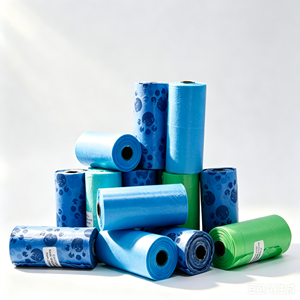 Extra Thick Eco-Friendly Plastic & Corn Starch <b>Compostable</b> Dog Poop <b>Bags</b> Leak Proof Pet Waste <b>Bags</b> for Dogs 15 <b>Bags</b> Per Roll - Product Image 1