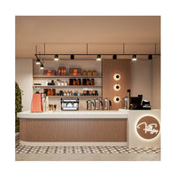 Articles de décoration pour kiosque de café, centre commercial, café, vitrines de présentation pour café