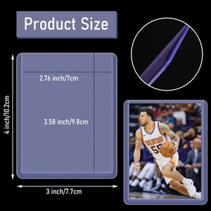 Protège-cartes en plastique transparent 35pt avec fermeture éclair pour cartes à collectionner, sport, baseball, basketball, haute qualité, organisation - Product Image 5