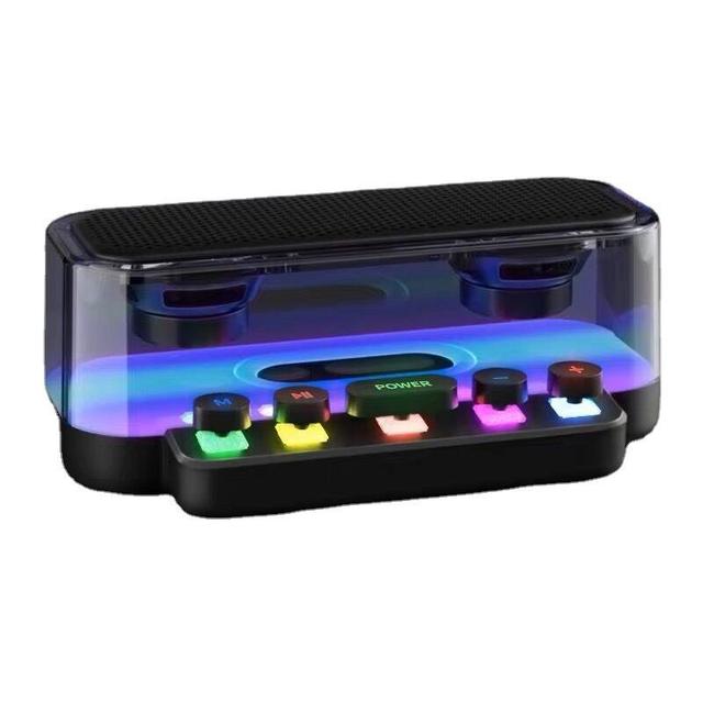 High Fidelity Sound RGB Lighting Dual Speaker Wireless Connection Perfect for Gaming Desktop Wireless Speaker