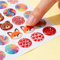 Autocollants en résine époxy décoratifs de dessins animés pour les jouets des enfants, les gadgets électroniques, les planificateurs et les journaux d'art, étiquettes en résine personnalisées