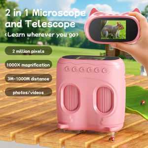 Microscopio para niños de fácil operación, pantalla a color, fuente de luz con protección para los ojos, herramienta de aprendizaje temprano - Product Image 1