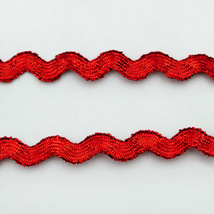 Rubans Gordon 3/8 pouces Zig Zag Rubans Multi-Colors Colorful 8mm Wave Bending Fringe Trim Ribbon pour vêtements Robe Couture - Product Image 4