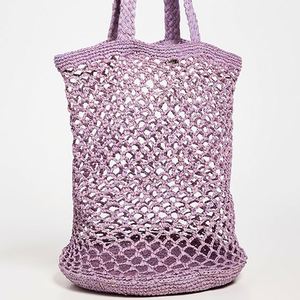 Bolso de playa de punto de ganchillo personalizado para mujer, tipo pescador, de malla, portátil, de un solo hombro, de rafia, para invierno, primavera y verano - Product Image 1