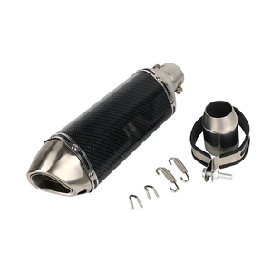 REALZION Pot d'échappement hexagonal en acier inoxydable pour <span class=keywords><strong>moto</strong></span>, placement inférieur, diamètre avant 38/51 mm, remplacement universel neuf - Product Image 2