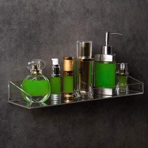 Estantes <span class=keywords><strong>de</strong></span> exhibición <span class=keywords><strong>de</strong></span> pared flotante <span class=keywords><strong>de</strong></span> acrílico, paquete <span class=keywords><strong>de</strong></span> 4 estantes <span class=keywords><strong>de</strong></span> baño transparentes, montado en la pared, sin perforación, estante <span class=keywords><strong>de</strong></span> almacenamiento transparente grueso - Product Image 1