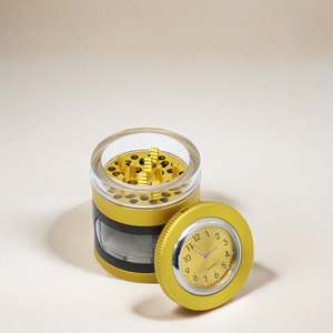 Nuevo Diseño 2024, Molinillo de Hierbas para Relojes de 55 mm y 4 Capas de Aluminio con Cajón, Molinillo de Hierbas para Fumar Tabaco de Alta Calidad al por Mayor - Product Image 1