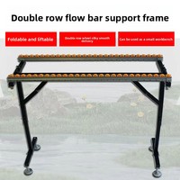 Rail de guidage à bande coulissante pour table de scie de menuiserie, simple ou double rangée, pliable, avec support réglable en hauteur et bande de rouleaux pour le travail du bois