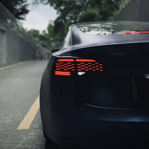 APP Control Led Tail Lights For Tesla Model 3/Y 2018-2023 OLED Car Rear Lamp Assembly
