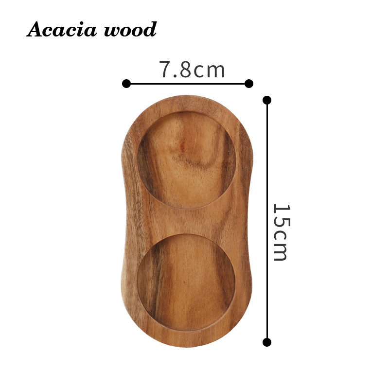 Brown- 8 shape Acacia wood