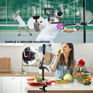 11 \ "Heavy-duty có khớp nối nhôm ma thuật cánh tay kẹp núi 1/4 \" arri định vị Pin & lỗ cho LED ánh sáng điện thoại kim loại siêu kẹp - Product Image 6