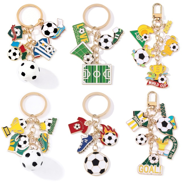 Wholesale Custom OEM ODM Metal Carabiner Football Cup World 2026 Keychain USA Canada Mexico Fan Cheering Gift 48 Team Soccer