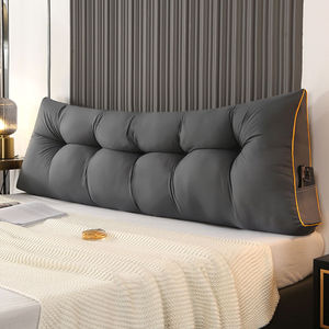 Soft Headboard Cushion Rectangle Polyester Lumbar Support Sleeping Pillow Cover - Product Image 2