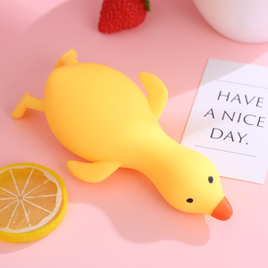 Jouet élastique en forme de canard à presser pour adultes et enfants, jouet anti-stress, cadeau de fête, grand canard multicolore en TPR rempli de poudre - Product Image 3