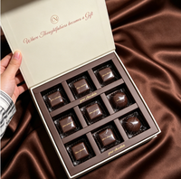 Juego de Cajas de Regalo Personalizables para Postres de Chocolate, Diseño de Caja de Papel Premium, Recuerdos de Panadería, Regalos para Fiestas