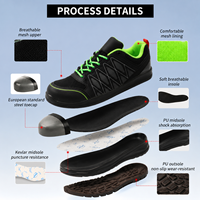 Chaussures de sécurité unisexes ACE à bout bas, avec embout en acier, résistantes aux perforations et anti-écrasement, pour l'été, en cuir avec doublure en maille composite