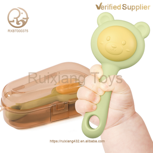 Approvisionnement d'usine unisexe Silicone bébé sonnerie cloche anneau de dentition éducatif eau bouillie sable marteau jouet à mâcher dentition bébé morsure - Product Image 5