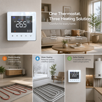 Thermostat de chauffage au sol électrique WiFi avec commande vocale, écran tactile, programmation hebdomadaire et verrouillage enfant