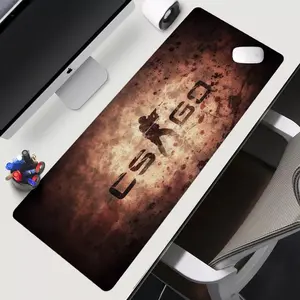 large size custom design CS GO high quality sublimation rubber base for office and gamer keyboard mouse pad