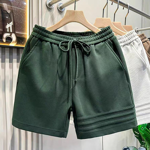 Shorts en coton rayés de qualité supérieure, de créateurs américains, décontractés, amples, pour hommes - Product Image 5