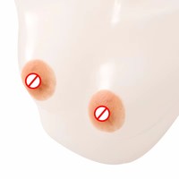 1 Paire d'Autocollants pour Mamelons Rose Chair, Mamelons en Silicone Sexy, Mamelons Simulés à Auto-aspiration pour Femmes, Autocollants Réutilisables pour Seins