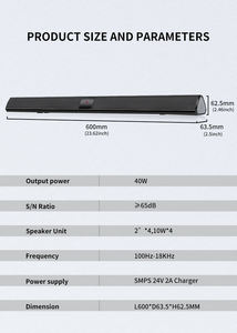 Barra de Sonido Inalámbrica Bluetooth, Sistema de Sonido para el Hogar, Altavoz Inalámbrico para TV, Barra de Sonido para Cine en Casa - Product Image 6