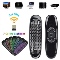 WESOPRO C120 PRO Learning Code Plastik Air Mouse Mini 2.4G Wireless Qwerty Keyboard Remote Controller 10m untuk Android TV Box