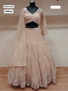 Radiant brodé Lehenga festif en georgette et filet pour femme Idéal pour les mariages Mehndi Nights et les événements traditionnels - Product Image 5