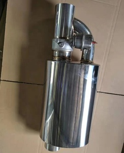Universal High Performance 3" Racing <b>Car</b> Exhaust Muffler Stainless Steel 304 Mirror <b>Polished</b> Valvetronic for F30 - Product Image 3