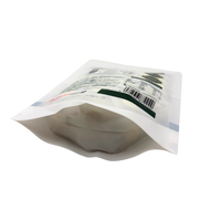 Logo personnalisé Sacs pochette refermable à fermeture éclair sur le dessus en plastique refermable alimentaire refermable blanc clair en feuille d'aluminium avec fenêtre visuelle