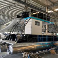 Allsea ponton – bateau de fête haut de gamme à Double pont de 25 pieds, 7.5M