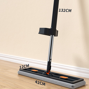 Chổi lau nhà sợi siêu mịn cán dài bằng thép không gỉ, có tấm nhựa tháo rời và đầu lau vải thay thế được - Product Image 6