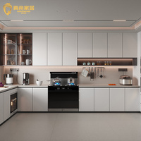 En Promotion Luxueux Meuble de Cuisine en Bois QD-KC-0001 Couleur Personnalisée Nouveau Design Meuble Moderne Matériau Bois Panneau Bois Sans Peinture