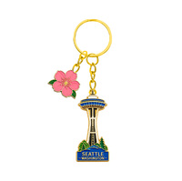 Nouveauté, porte-clés 3D en alliage poli durable, Washington DC, haute qualité, artisanat exquis, souvenir de voyage, décoration de la maison, cadeau