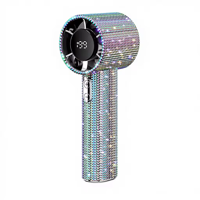 High-Power Electric Handheld Portable Fan Digital Display USB Battery Powered Foldable Mini Design for Household Hotel Use