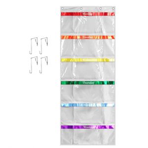 Wholesale <b>Fabric</b> Waterproofing Behind Door Hanging Bag Underwear Bra Wardrobe Week <b>Box</b> - Product Image 3